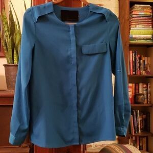 Elegant Blue Women's Blouse